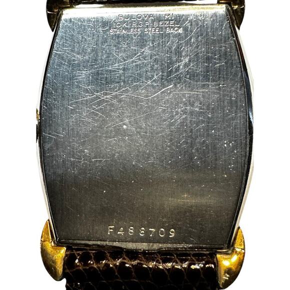 1950 - BULOVA - Vintage Manual Wrist Watch Genuine Lizard Band main image 7